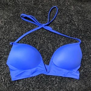 PINK blue bikini top